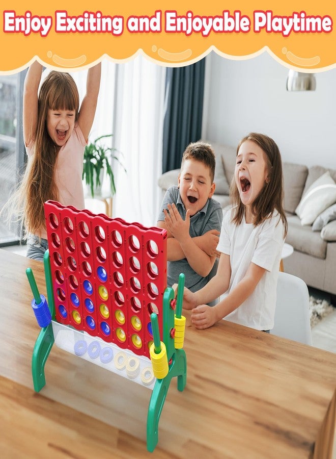 Aywewii 1.9 FT Giant 4-to-Score Connect Game Set, Family Games for Kids and Adults, 4-in-A-Row Jumbo Yard Games Large Floor Games, Outdoor Indoor Party Games, Birthday Valentines Day Gifts for Kids - Image 2